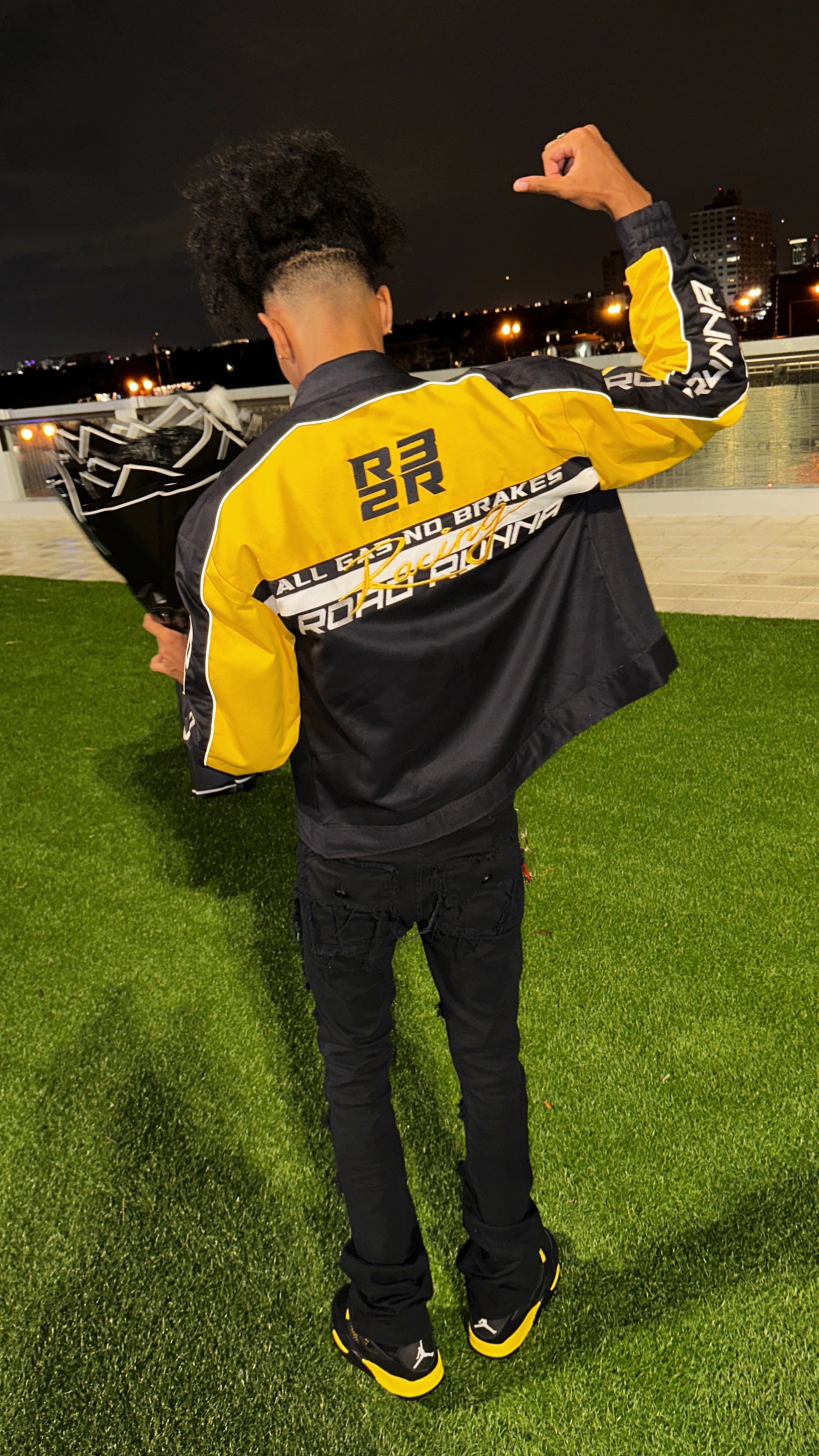 Moto Jacket (Yellow/Black) - ShopRoadRunna