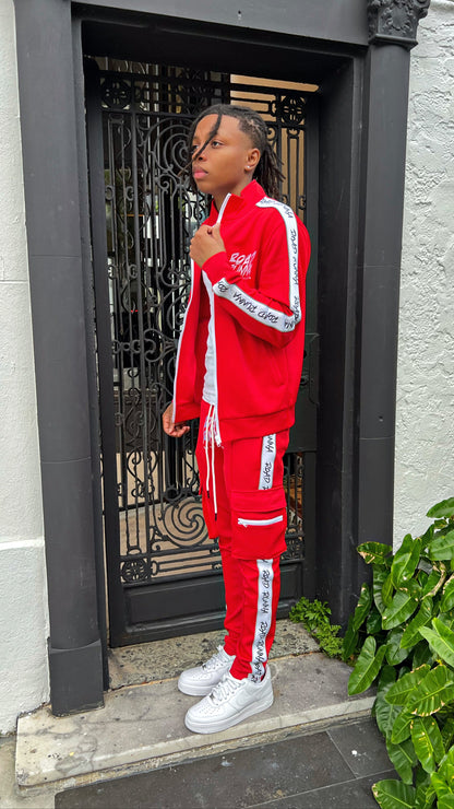 3M Alpha V2 Set (Red/White) Tracksuit - ShopRoadRunna